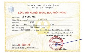 Bằng tốt nghiệp THPT