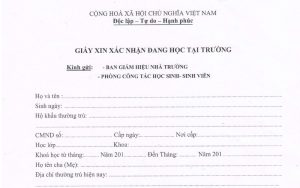 Thư xác nhận từ trường học