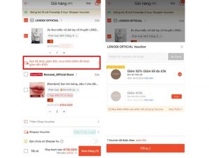 săn mã giảm giá tại giỏ hàng